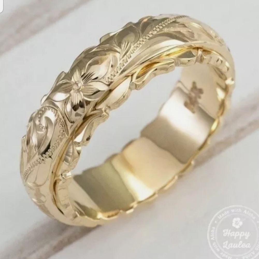 Gold sterling band ring over 14k gold